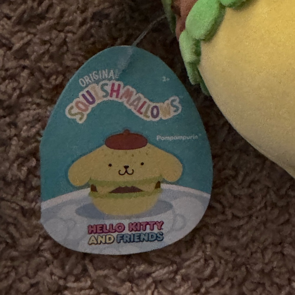 NWT Squishmallows Sanrio Hello Kitty Friends Squad plush Pompompurin Cheeseburge - Picture 4 of 4